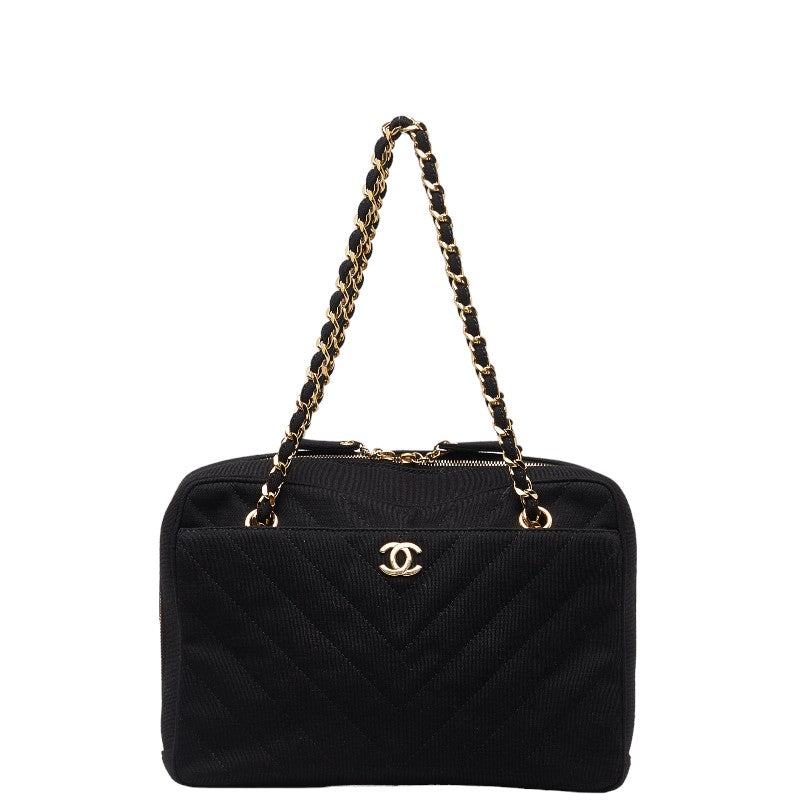 Chanel Cotton Quilted Chain Tote Bag in Great Condition