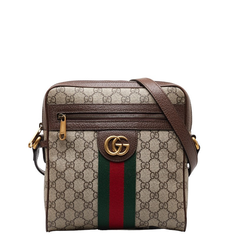 Gucci GG Supreme Ophidia Small Messenger Bag Canvas Crossbody Bag 547926 in Good condition