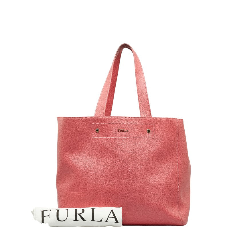 Furla Leather Logo Gold Hardware Tote Shoulder Bag in Very Good Condition