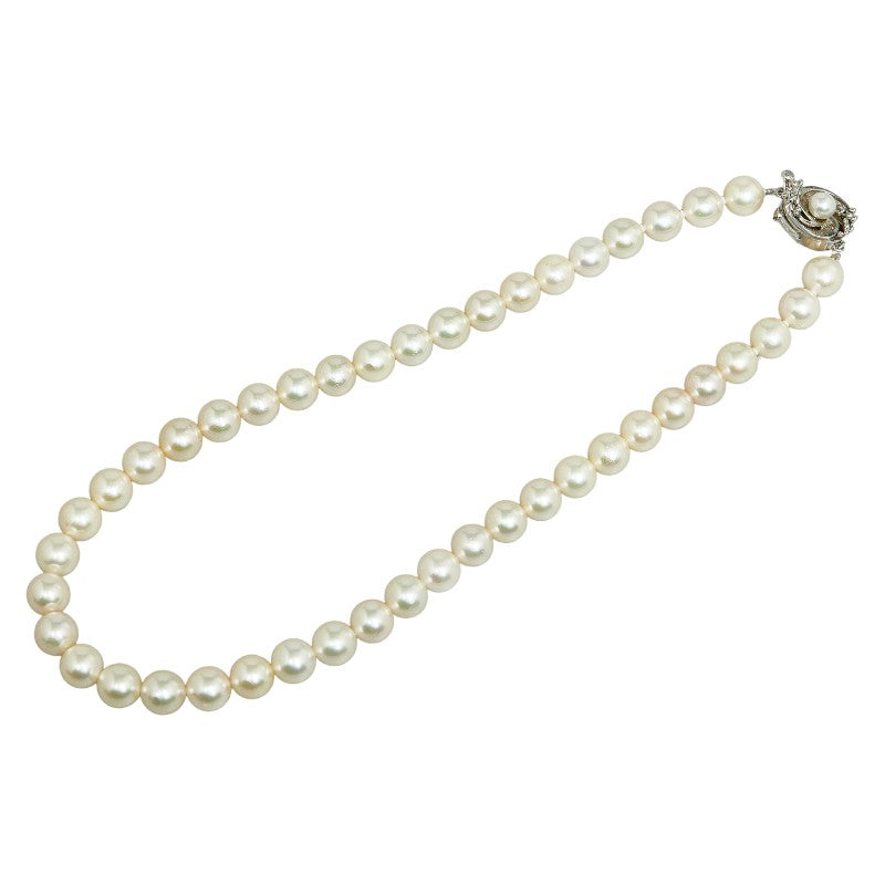 SV925 Silver Akoya Pearl 8.5-9mm Necklace in Great Condition