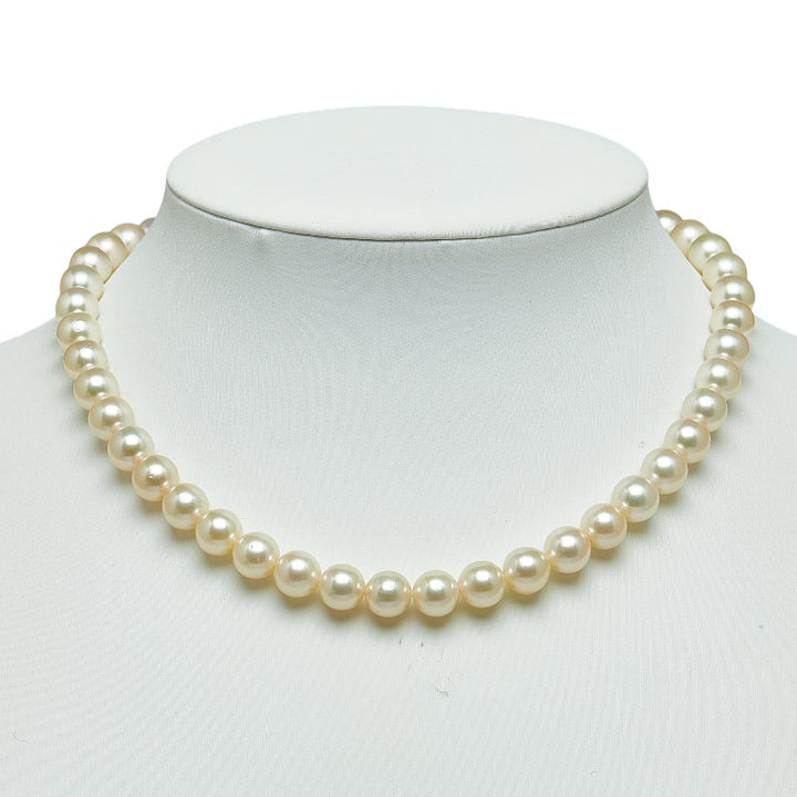 SV925 Silver Akoya Pearl 8.5-9mm Necklace in Great Condition