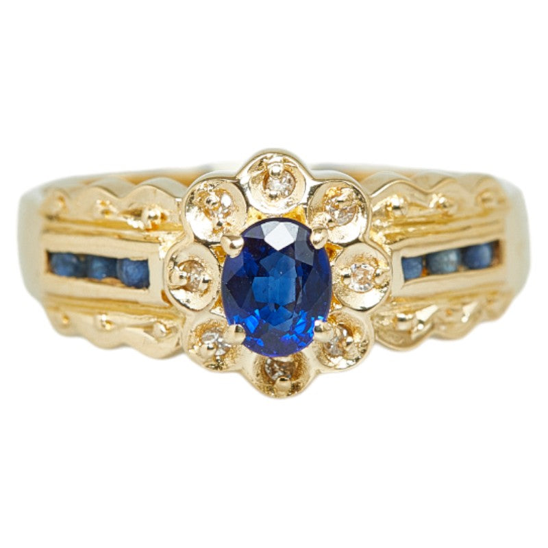 [LuxUness] 18k Gold Sapphire Ring Metal Ring in Excellent condition