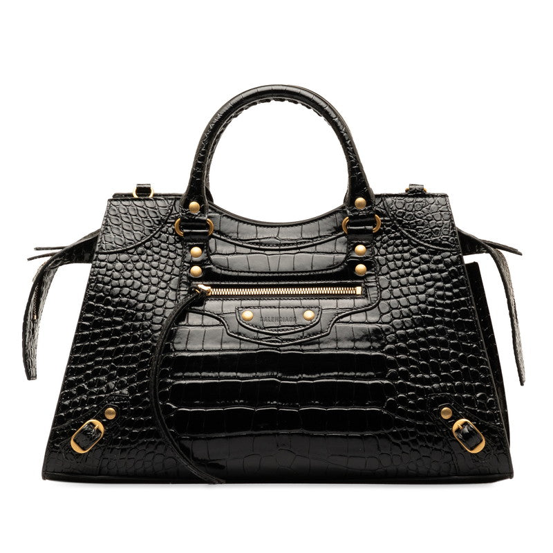 Embossed Leather Neo Classic City Bag 654907