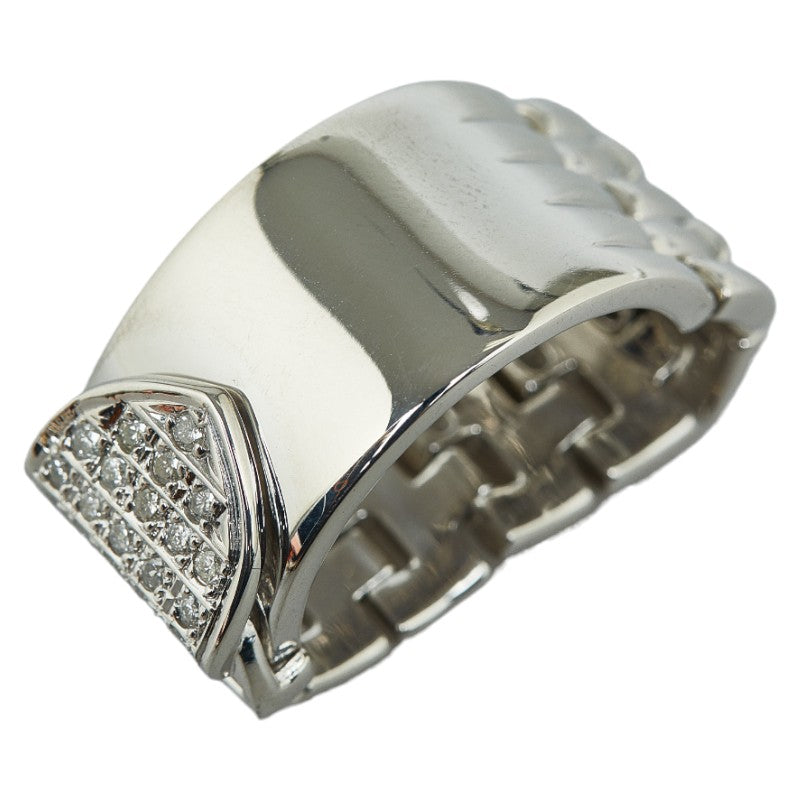 K14WG White Gold Diamond Band Ring 15 in Great Condition