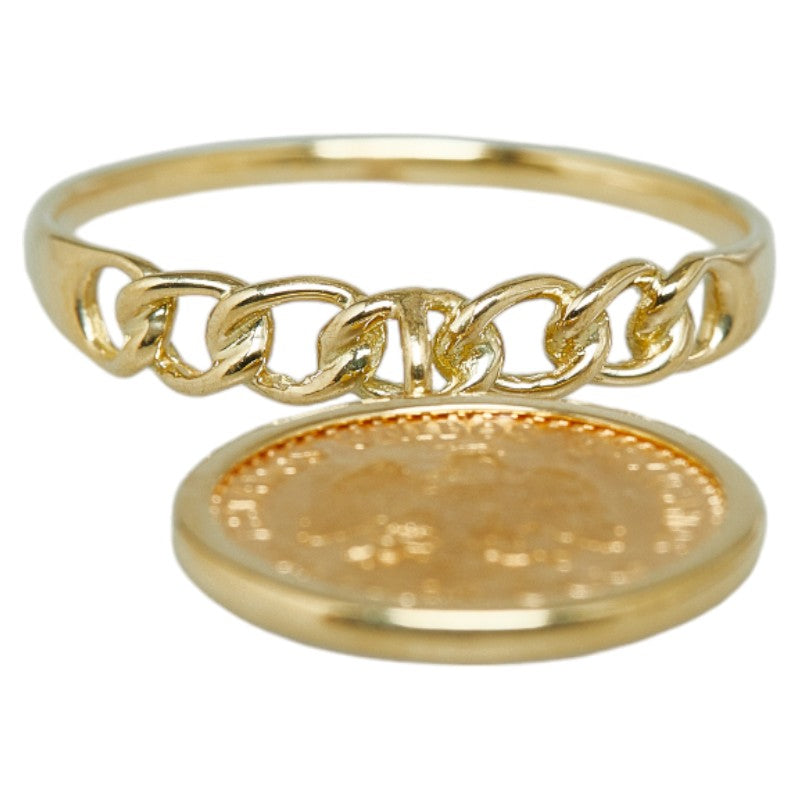 18k Gold Coin Charm Ring