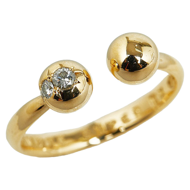 18k Gold Diamond Magnetic Ball Ring