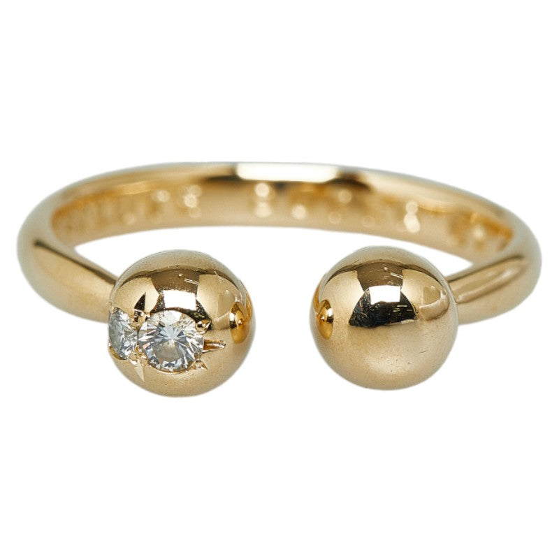 18k Gold Diamond Magnetic Ball Ring
