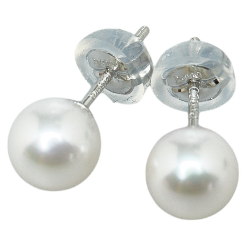 [LuxUness] Platinum Pearl Earrings Metal Earrings in Excellent condition