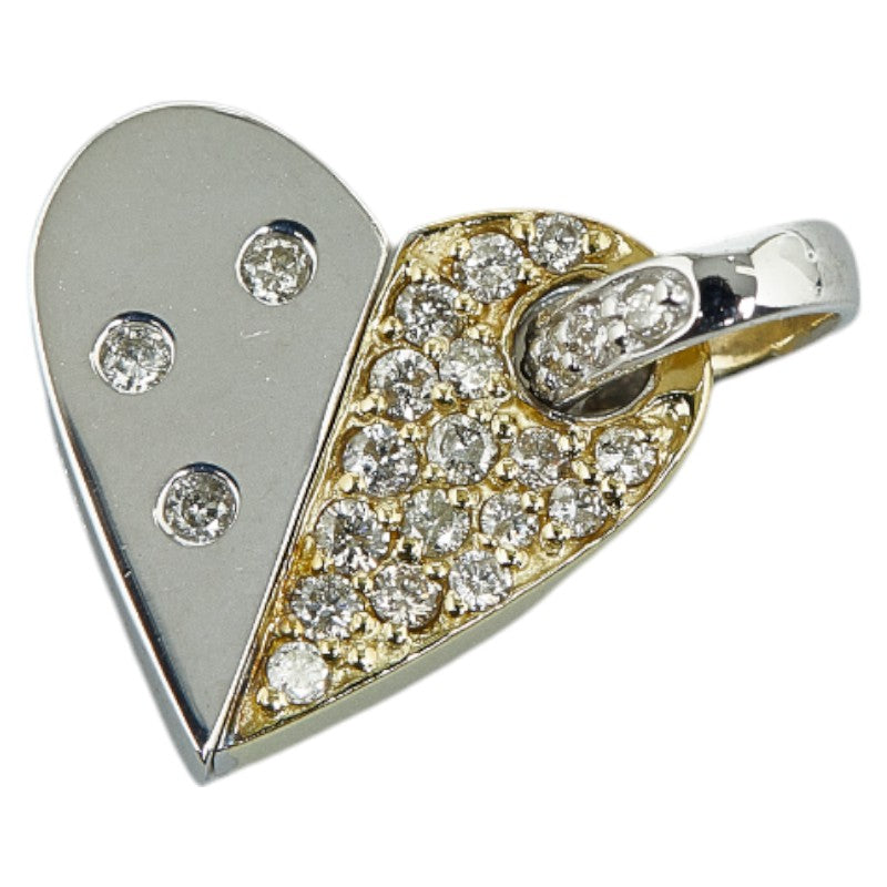 18k Gold Diamond Heart Capsule Pendant