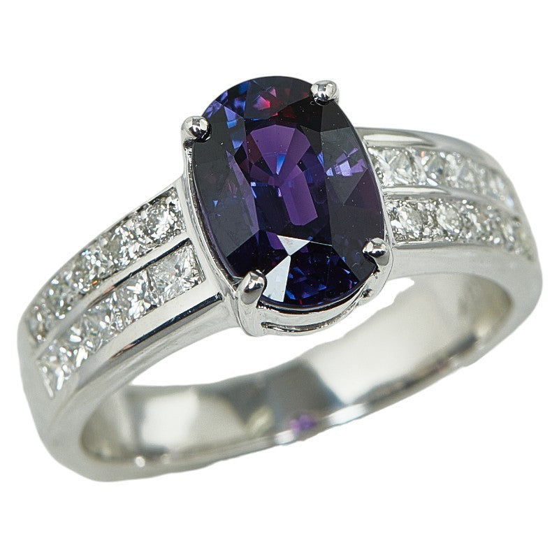 18k Gold Diamond & Violet Sapphire Ring