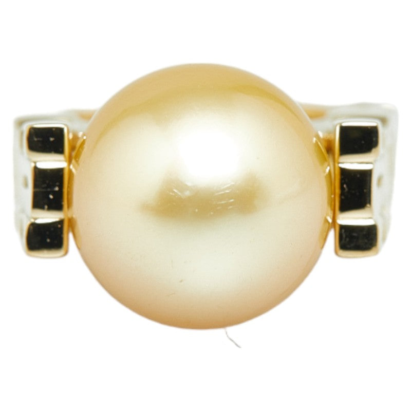 [LuxUness] 18k Gold Butterfly Pearl Ring Metal Ring in Excellent condition