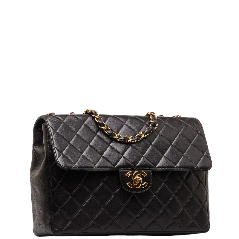 Jumbo Quilted Leather Single Flap Bag