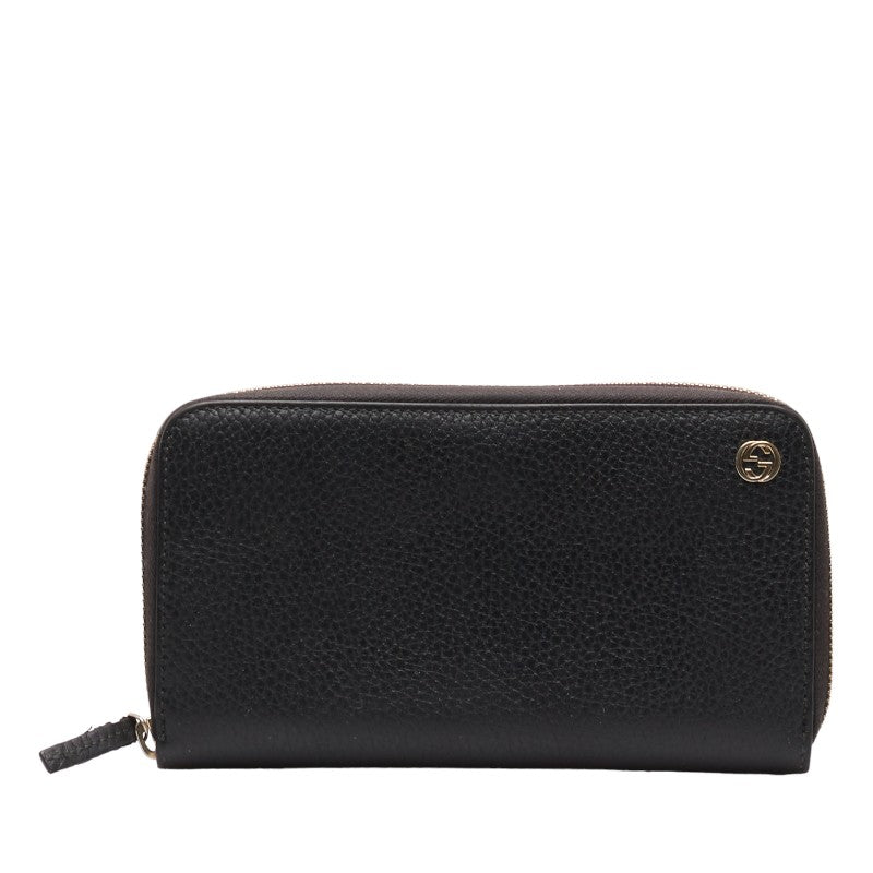 Gucci Interlocking G Betty Zip Around Wallet Leather Long Wallet 449347 in Good condition