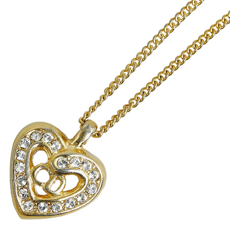 Crystal Heart CD Pendant Necklace