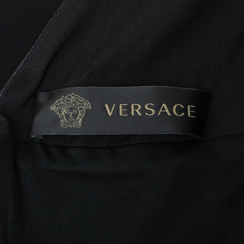 Versace Sheer Tight Dress Rayon Nylon Polyurethane in Very Good Condition