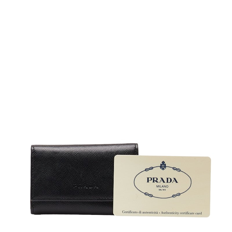 Prada Saffiano Leather Key Case 6 Hooks M25U