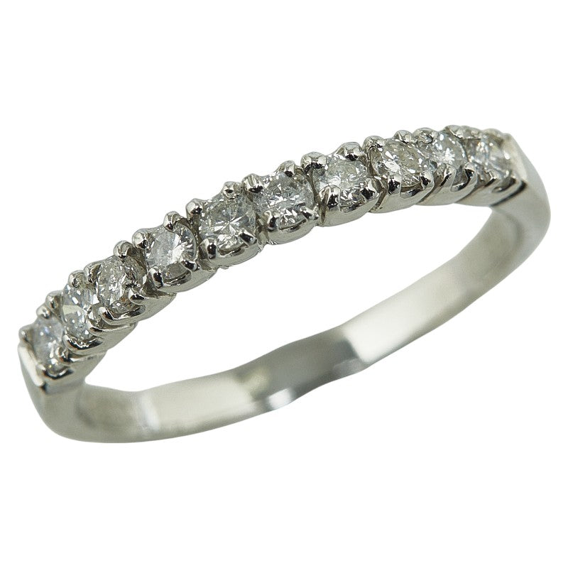 [LuxUness] Platinum Diamond Half Eternity Ring Metal Ring in Excellent condition