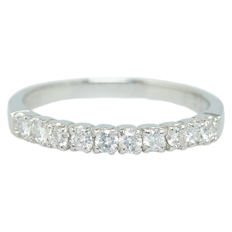 [LuxUness] Platinum Diamond Half Eternity Ring Metal Ring in Excellent condition