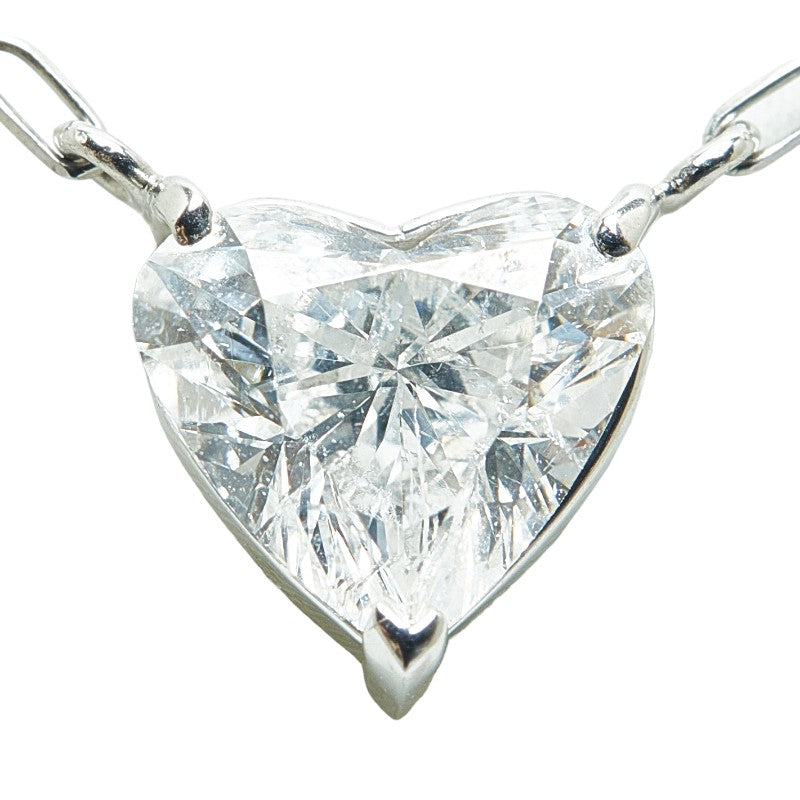 18k Gold & Platinum Diamond Heart Pendant Necklace