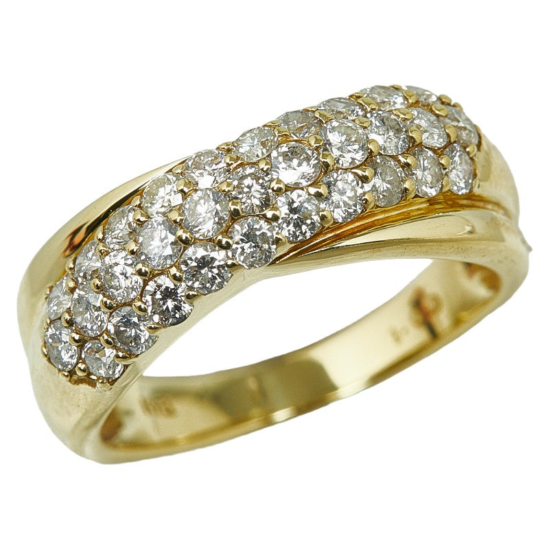 K18YG Yellow Gold Diamond 1.00ct Ring Size 10.5 in Excellent Condition