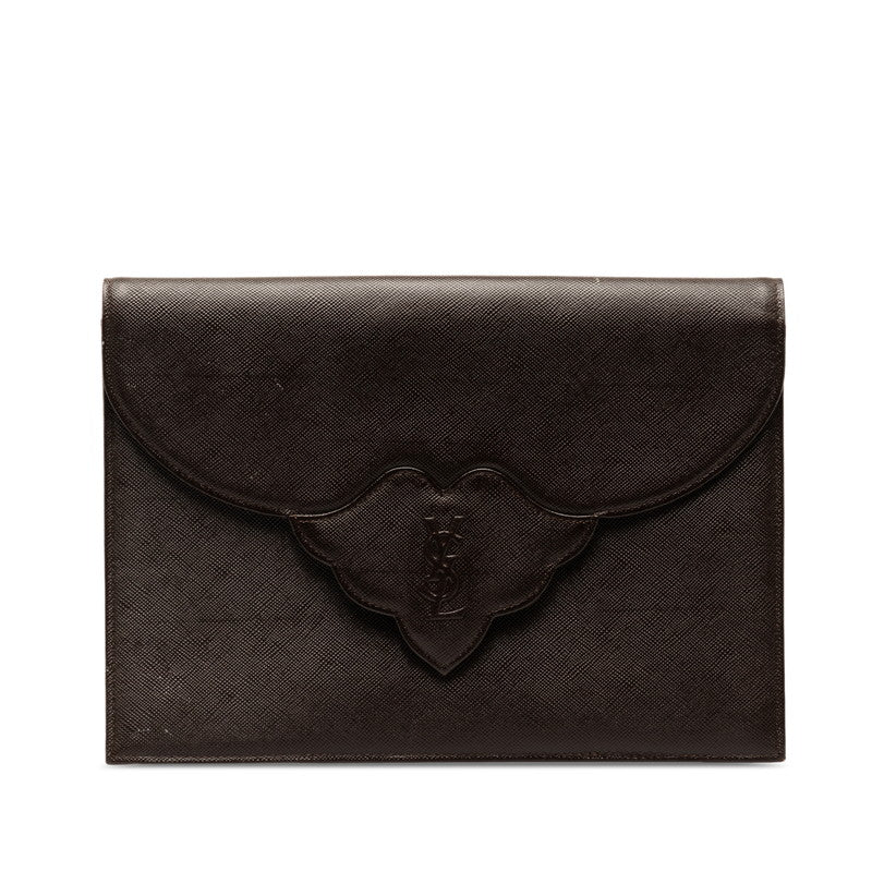 Monogram Leather Clutch Bag