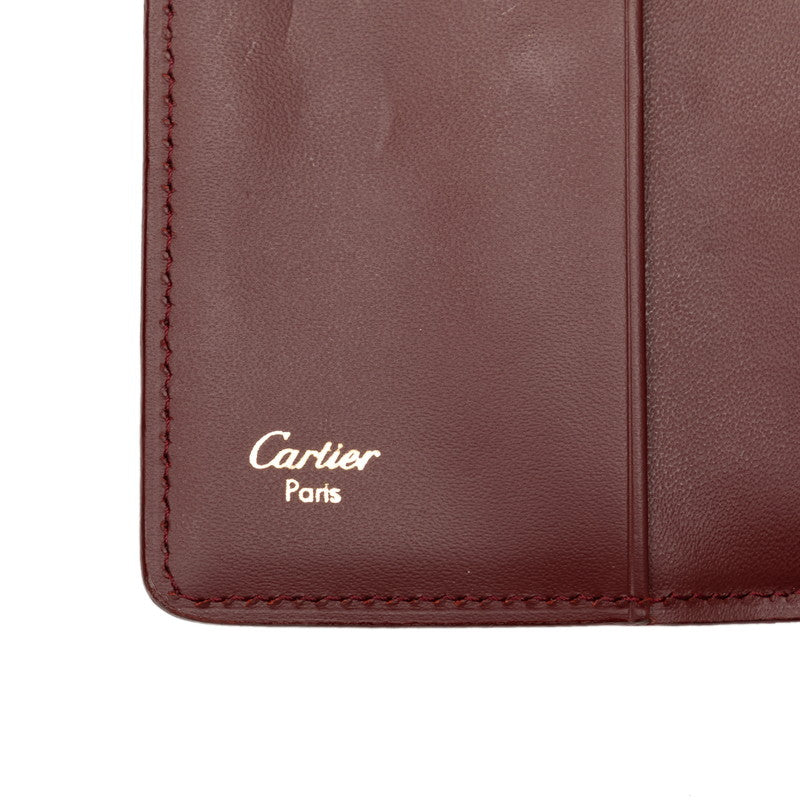 Cartier Must Line Leather Key Case Wine Red in Very Good Condition