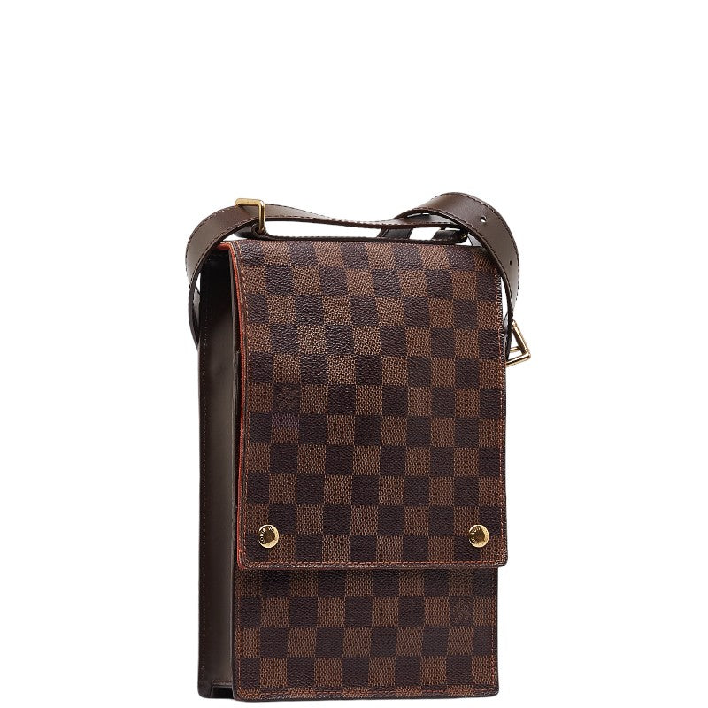 Louis Vuitton Damier Ebene Portobello Canvas Shoulder Bag N45271 in Good condition