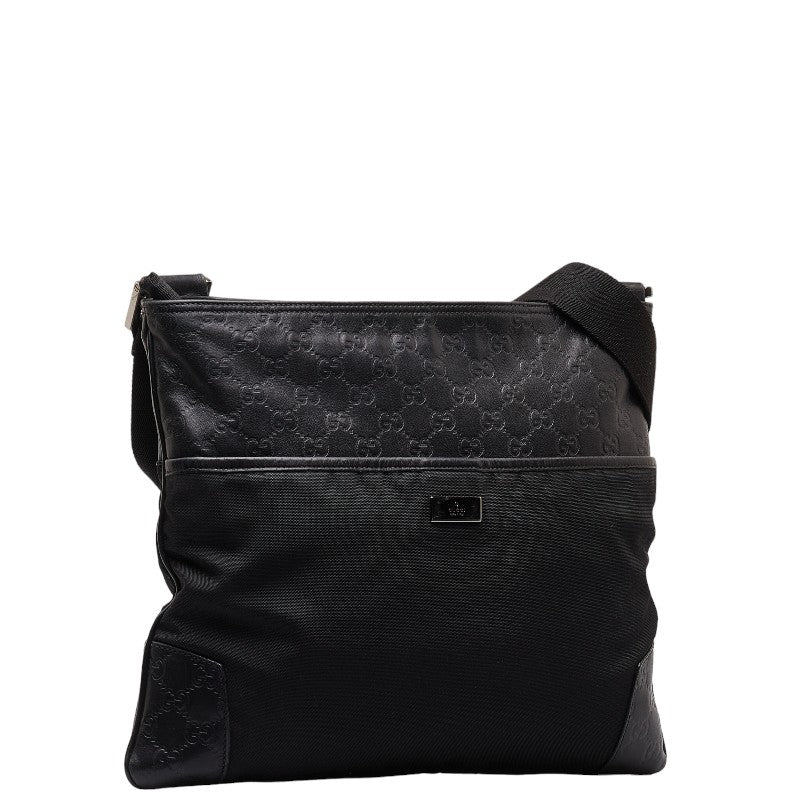 Guccissima Leather & Canvas Crossbody Bag 161822