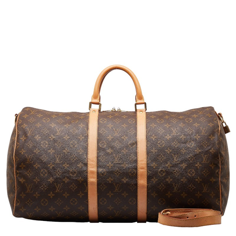 Louis Vuitton Monogram Keepall Bandouliere 55 Boston Bag M41414 in Very Good Condition