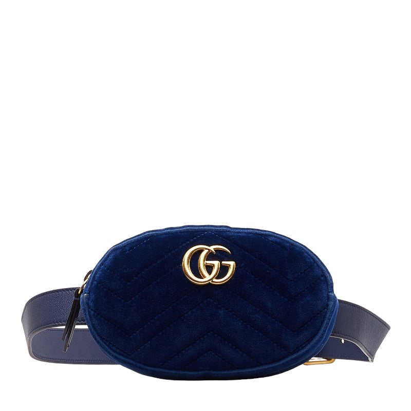 Gucci GG Marmont Velour Belt Bag Canvas Belt Bag 476434 in Good condition