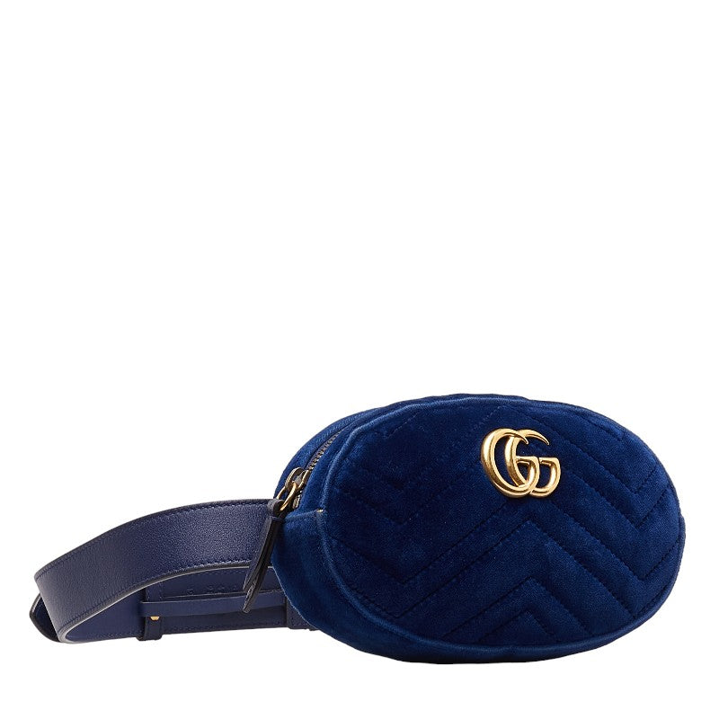 Gucci GG Marmont Velour Belt Bag Canvas Belt Bag 476434 in Good condition