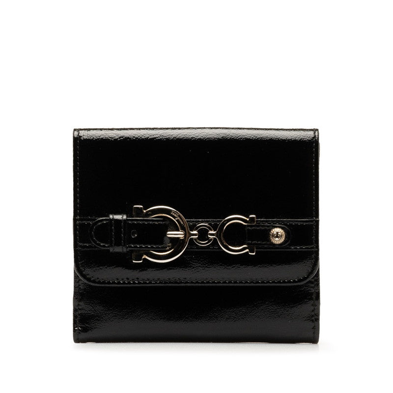 Gancini Patent Leather Bifold Wallet