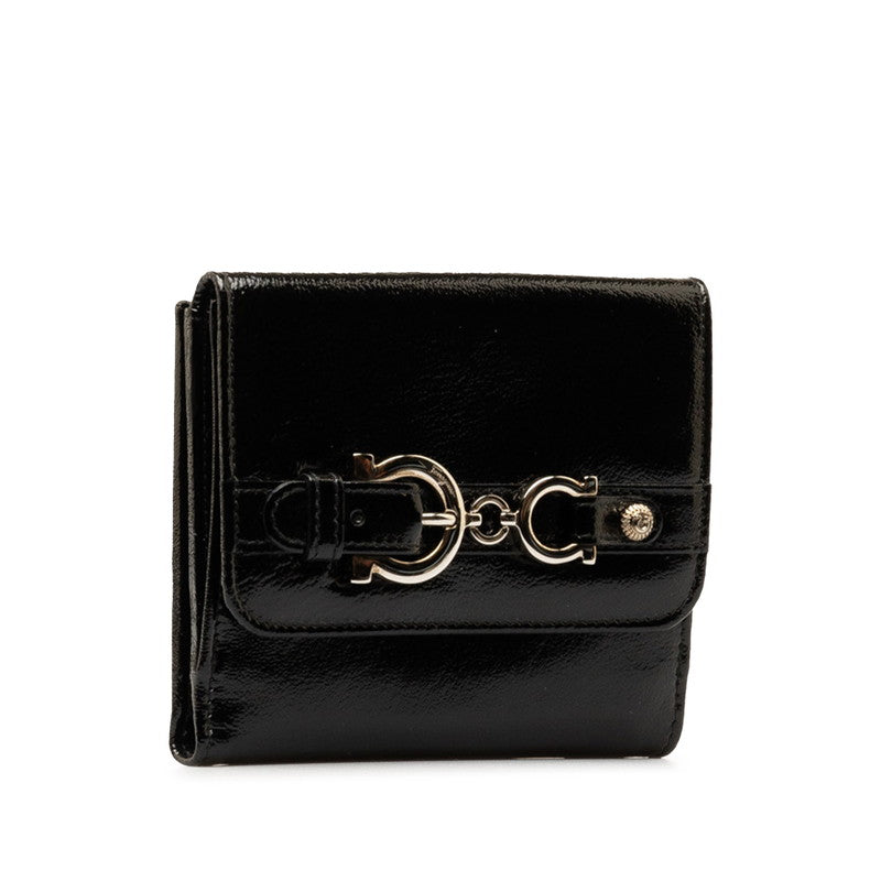Gancini Patent Leather Bifold Wallet