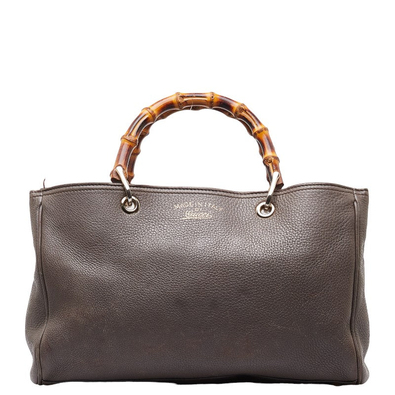 Gucci Bamboo Shopper Top Handle Bag Leather Handbag in Fair condition