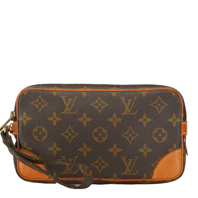 Louis Vuitton Marly Dragonne PM Canvas Clutch Bag M51827 in Good condition