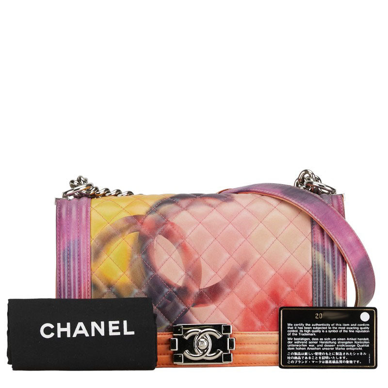 Chanel Boy Graffiti Leather Chain Shoulder Bag