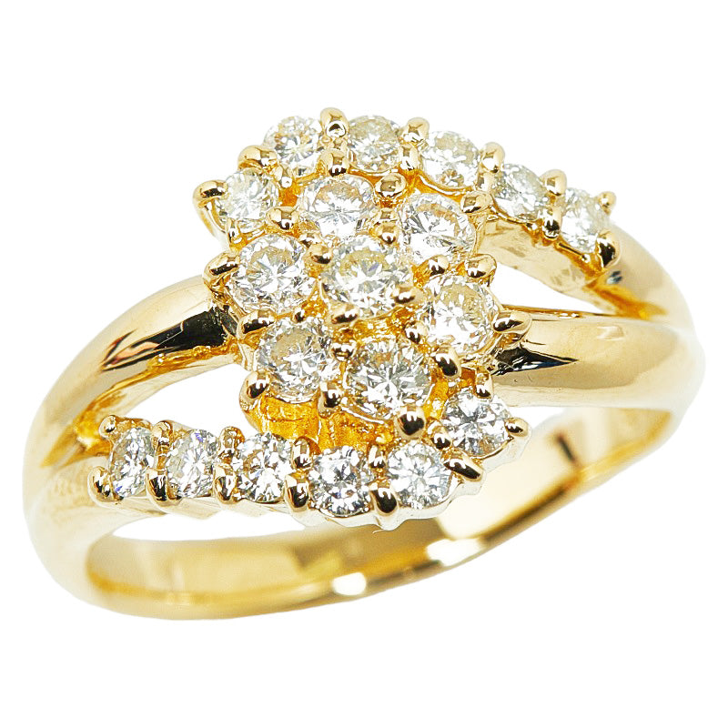 K18YG Yellow Gold Diamond Ring 0.79ct 12号 in Excellent Condition