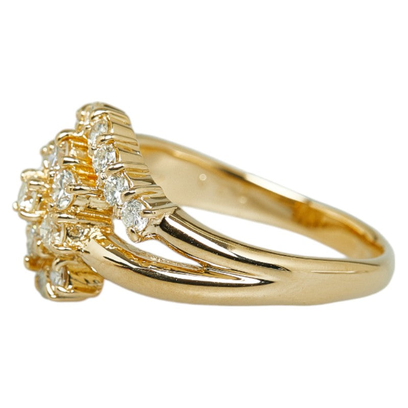 K18YG Yellow Gold Diamond Ring 0.79ct 12号