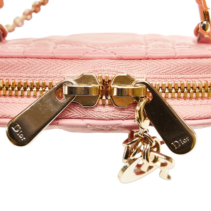 Dior Lady Dior Phone Holder Crossbody Bag Pink