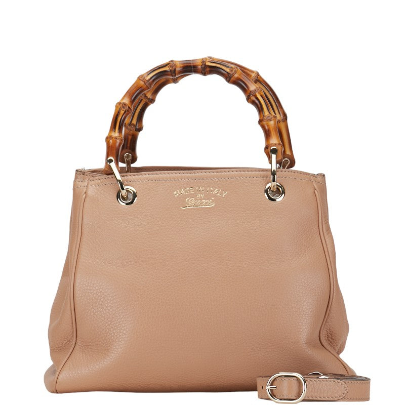 Gucci Bamboo Shopper Small Leather Handbag 336032 in Good condition