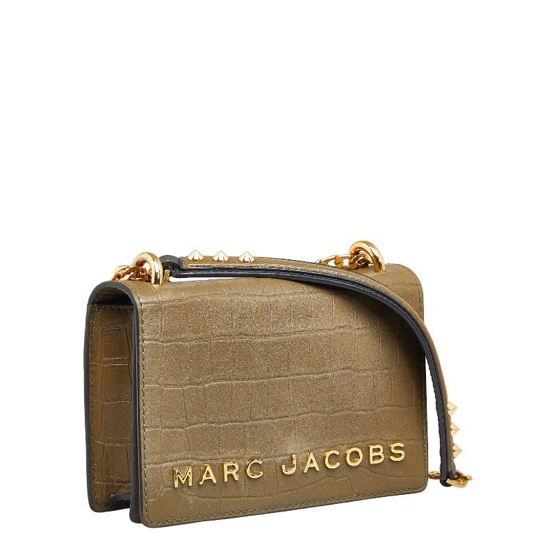 Marc Jacobs Embossed Leather Chain CrossbodyBag Leather Crossbody Bag in Good condition
