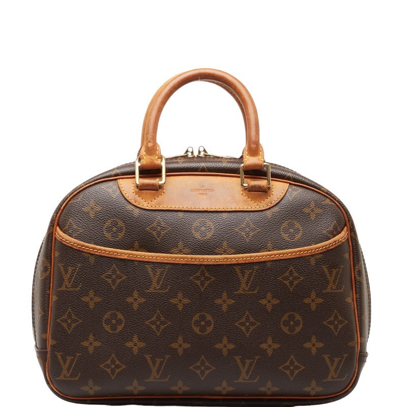 Louis Vuitton Monogram Trouville Handbag M42228 Brown PVC Leather in Good Condition