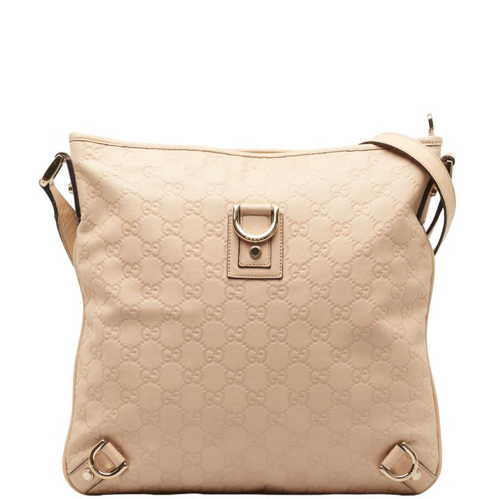 Gucci Leather Abbey Shoulder Bag Beige