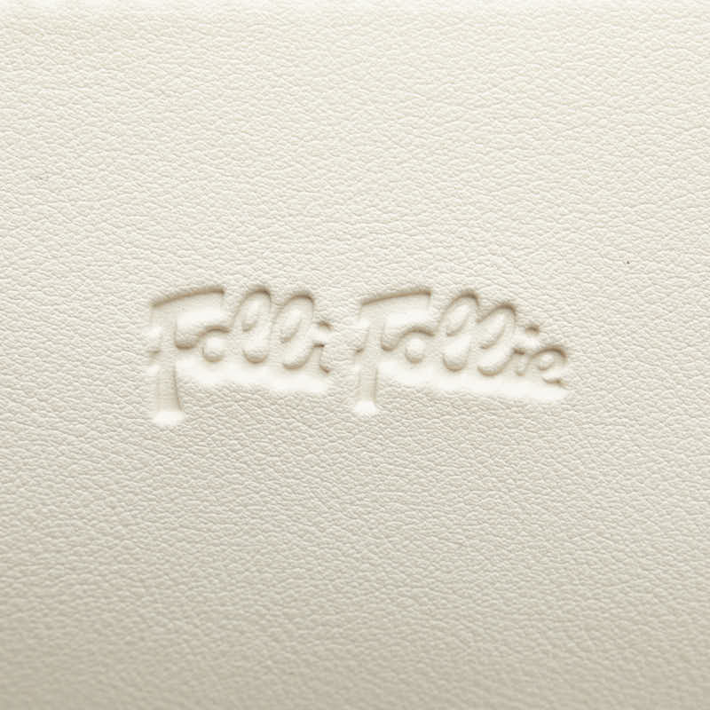 Folli Follie Logo Leather Pouch White in Very Good Condition