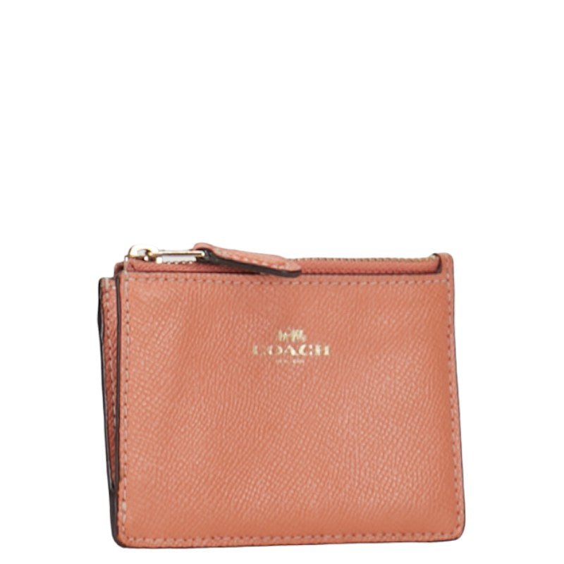 Coach Leather Coin Case Pink