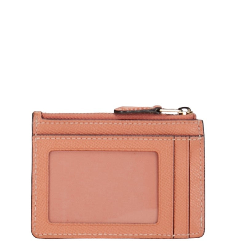 Coach Leather Coin Case Pink