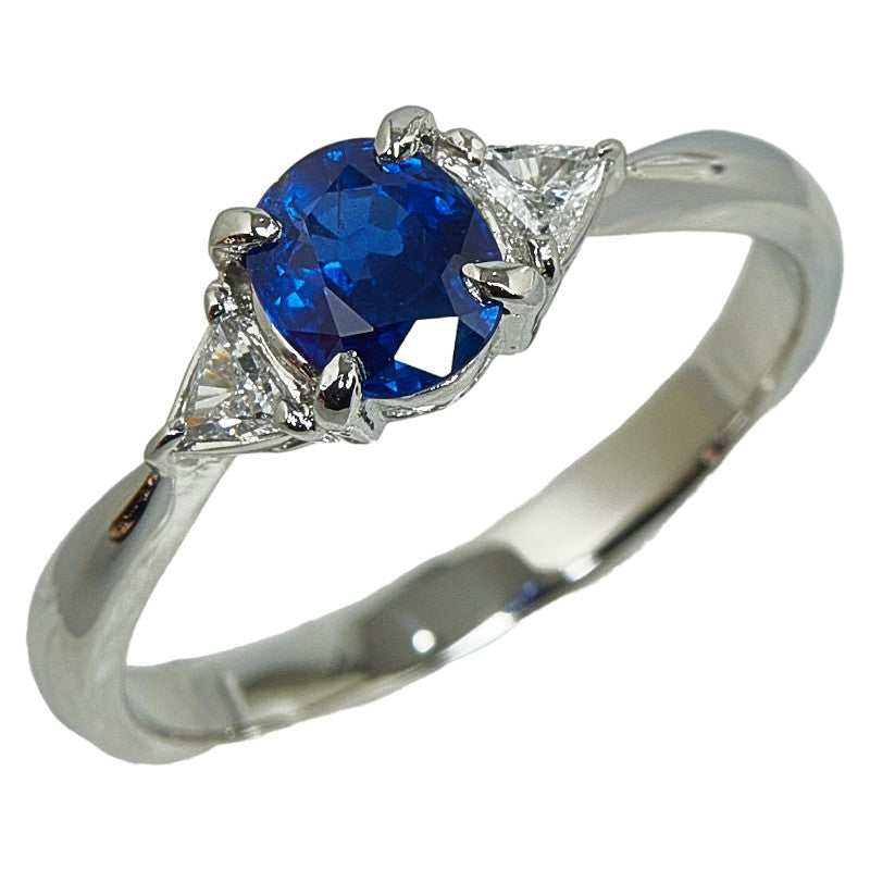 Pt900 Platinum Sapphire Ring in Great Condition