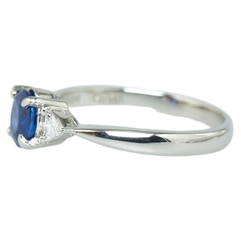 Pt900 Platinum Sapphire Ring in Great Condition