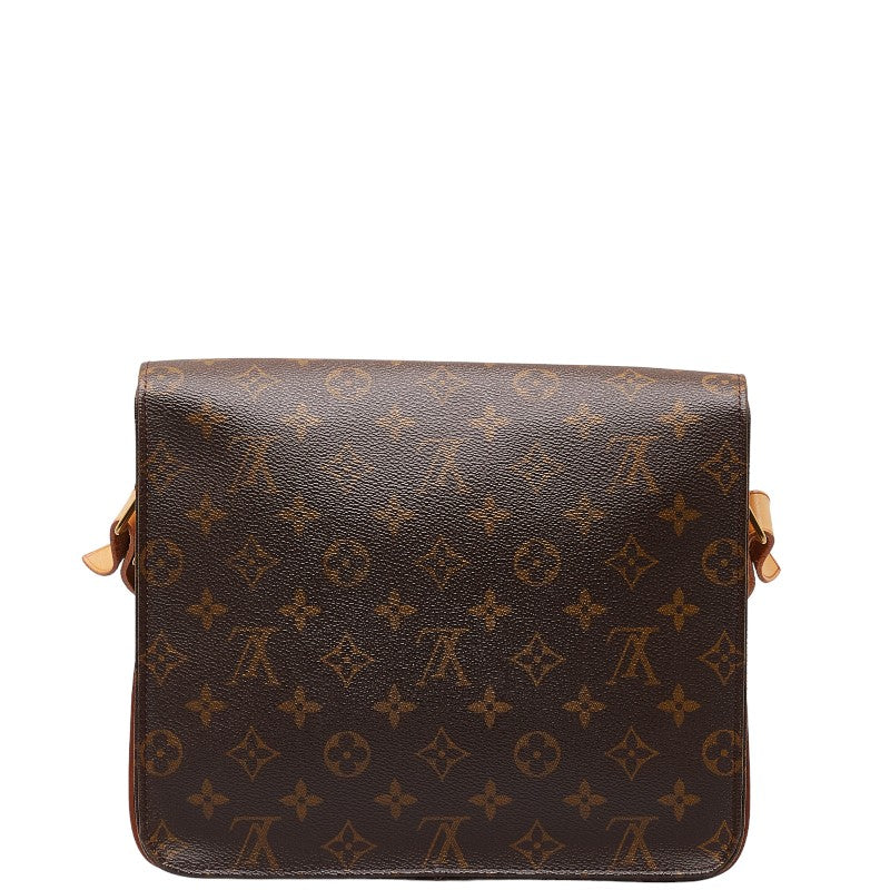 Louis Vuitton Monogram Cartouchiere GM Shoulder Bag Brown PVC Leather