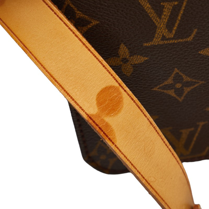 Louis Vuitton Monogram Cartouchiere GM Shoulder Bag Brown PVC Leather